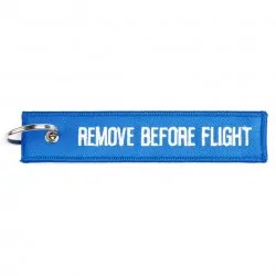 Llavero REMOVE BEFORE FLIGHT -Azul
