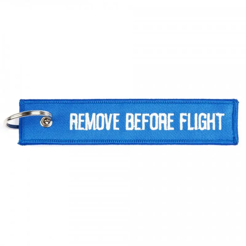 Keychain REMOVE BEFORE FLIGHT -Blue