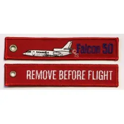 llavero "Remove before flight Falcon 50"