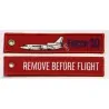 "Remove before flight Falcon 50" Keychain