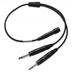 A20® headset 6-pin to dual-plugs adapter