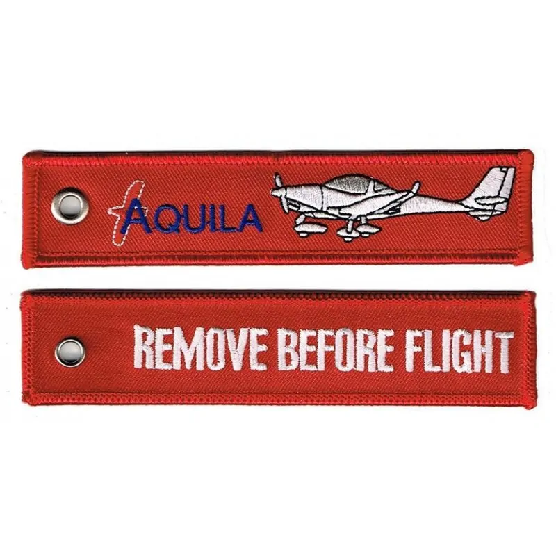 "Remove Before Flight Aquila" Keychain