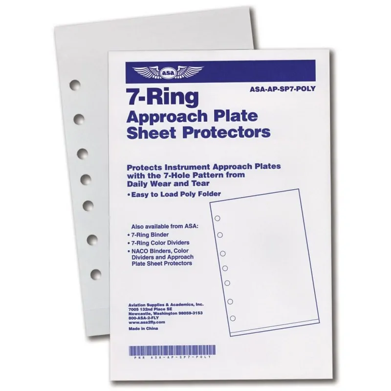 7-Ring Approach Plate Sheet Protectors (10 pcs)