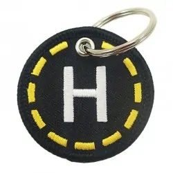 Helipad embroidered keychain