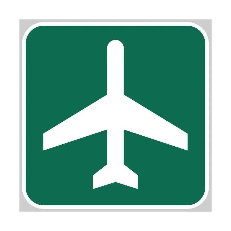 Airport Ahead metal sign