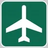 Airport Ahead metal sign