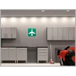 Airport Ahead metal sign