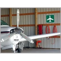 Airport Ahead metal sign