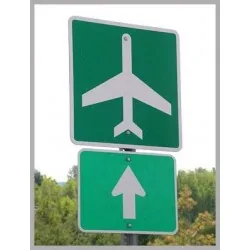 Airport Ahead metal sign