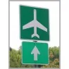 Airport Ahead metal sign