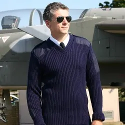 Jersey de Piloto OTAN cuello pico - Azul