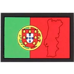Parche PVC Bandera Portugal con mapa