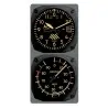Vintage Altimeter/Airspeed Clock & Thermometer Set