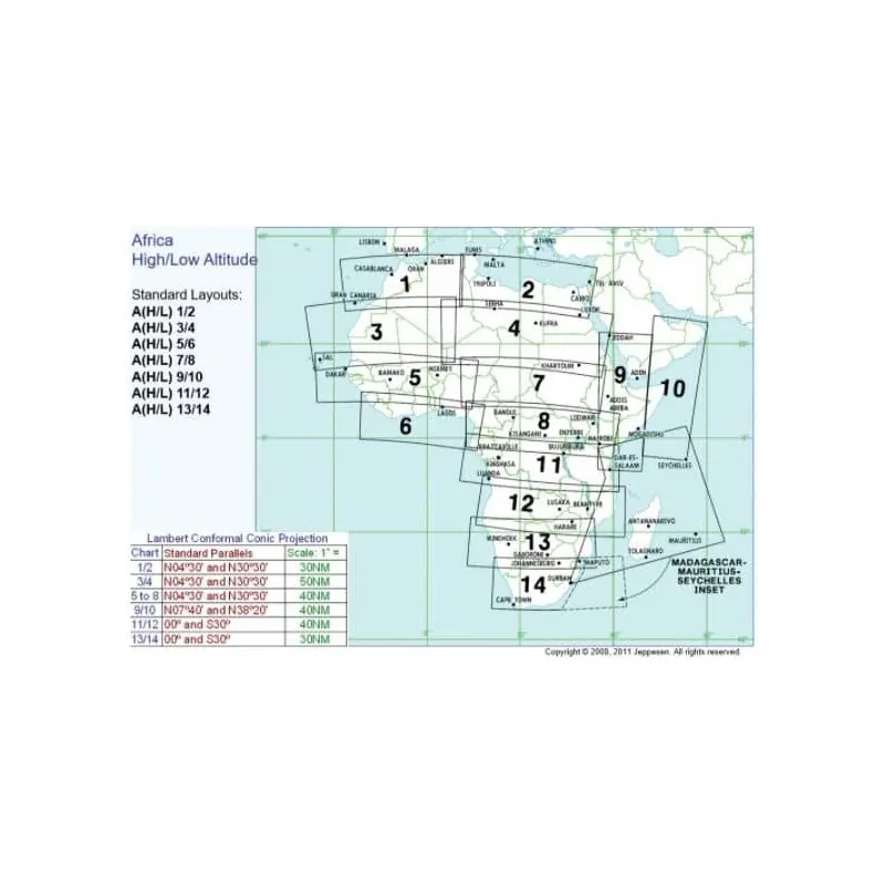 Jeppesen IFR Enroute High/Low Level Chart - Africa