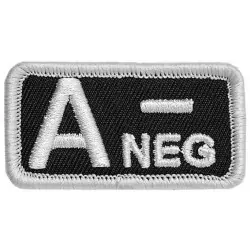 Blood type embroidery patch