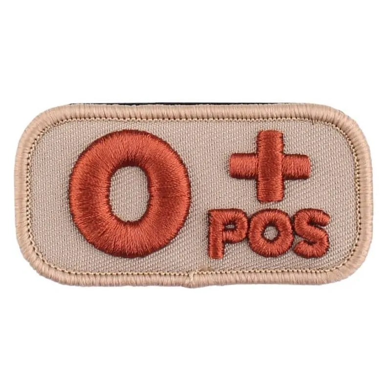 Blood type embroidery patch