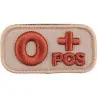 Blood type embroidery patch