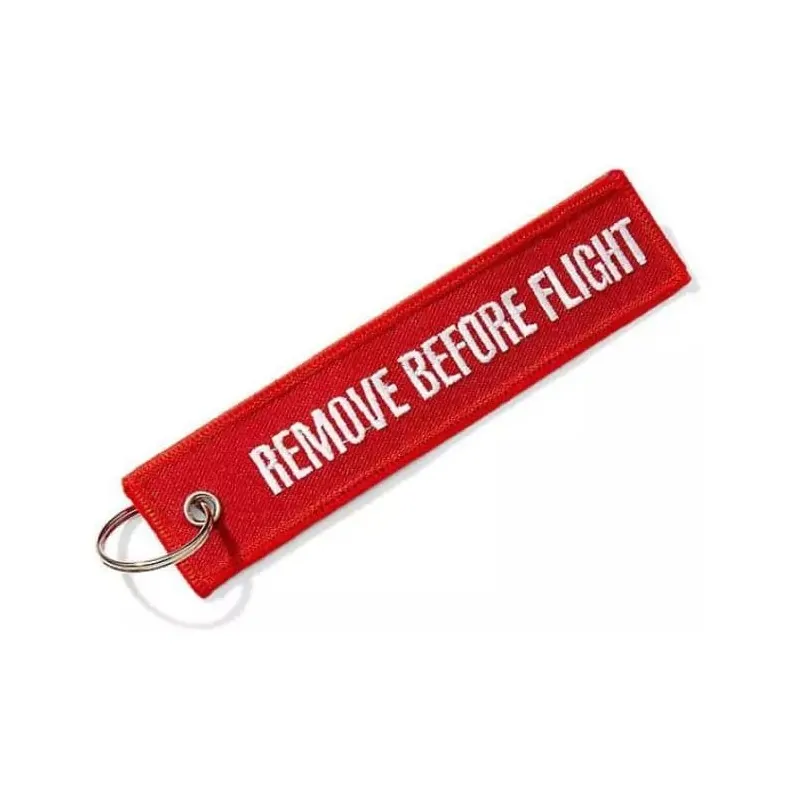 Keyring PIPER ARROW PA-28 red Remove Before Flight tag keychain 