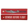 "Remove before flight P51 MUSTANG" Keychain