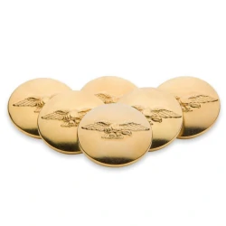 Pilot Uniform Buttons with gold eagle emblem - 6 pcs