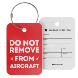 Etiqueta de equipaje - DO NOT REMOVE FROM AIRCRAFT