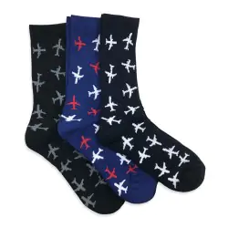 Premium Airplane Socks - 3-Pair Set