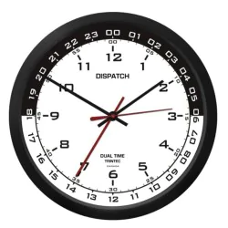 24 HOUR CLOCK/WHITE FACE W/BLK