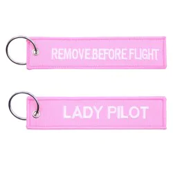 Llavero "Remove Before Flight - Lady Pilot"